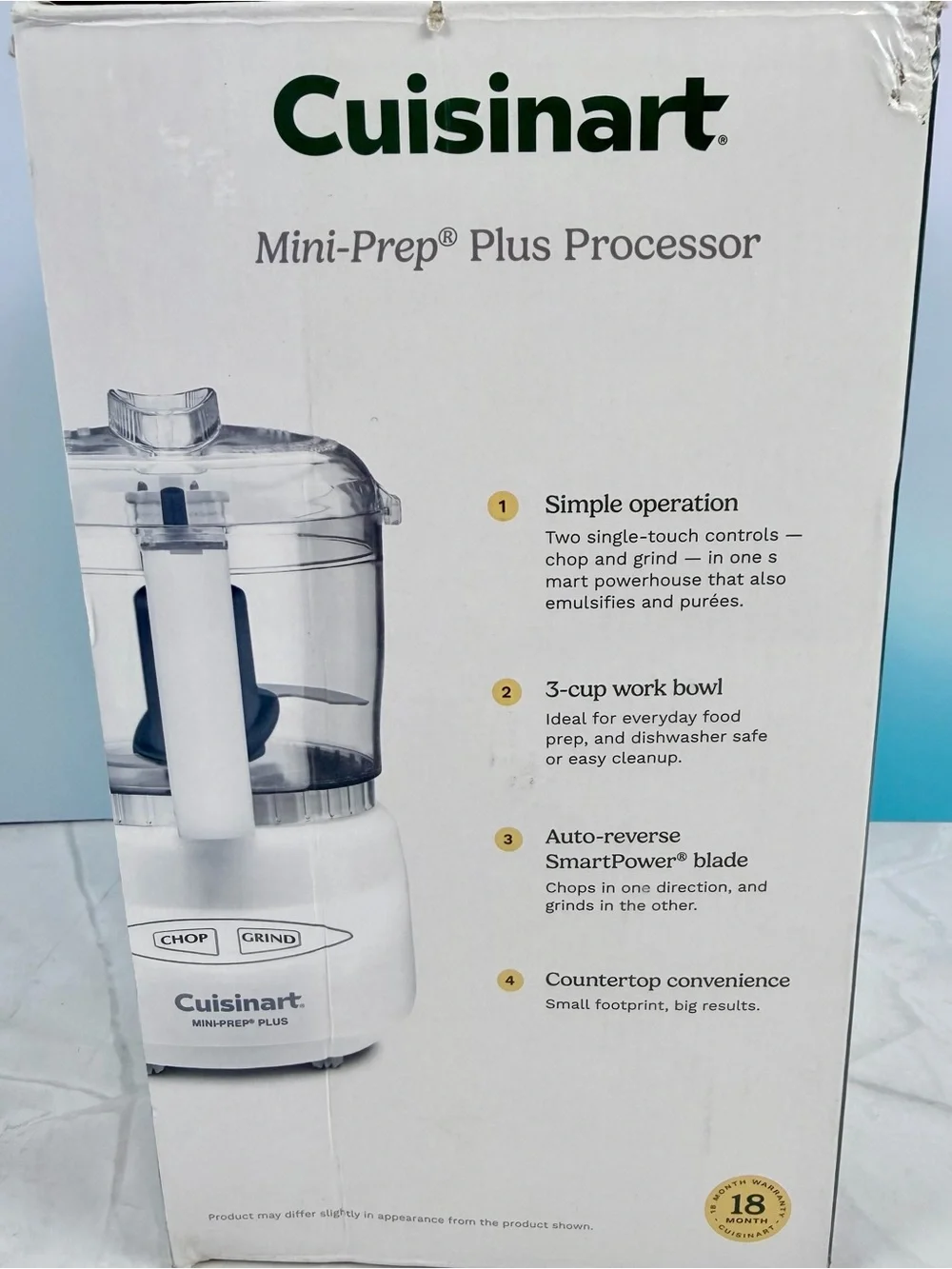 Cuisinart White and Clear Mini Food Processor